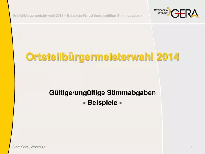 ortsteilb rgermeisterwahl 2014