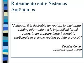 roteamento entre sistemas aut nomos