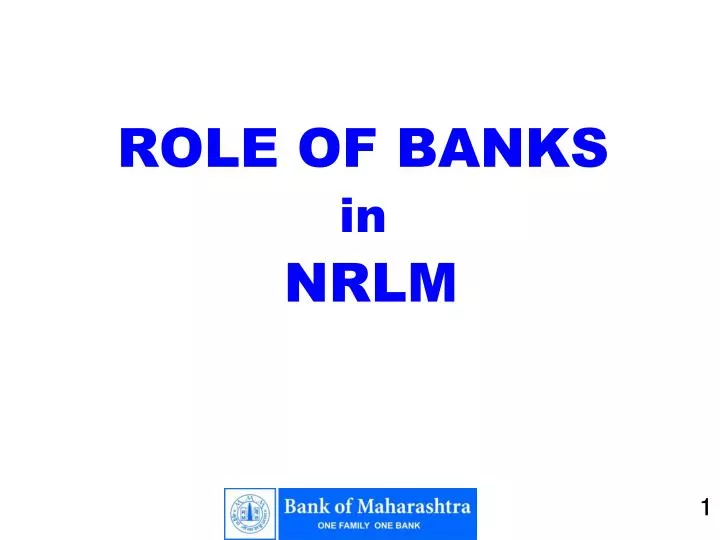role of banks in nrlm