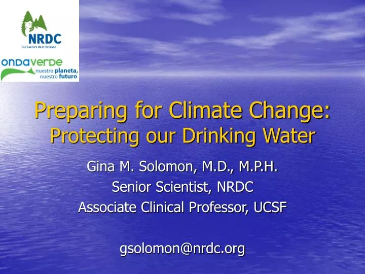 preparing for climate change protecting our drinking water