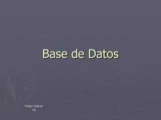 base de datos