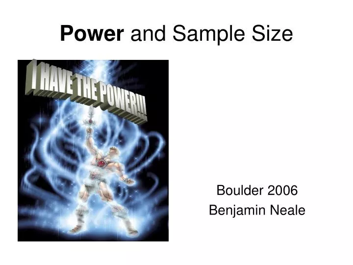 power and sample size