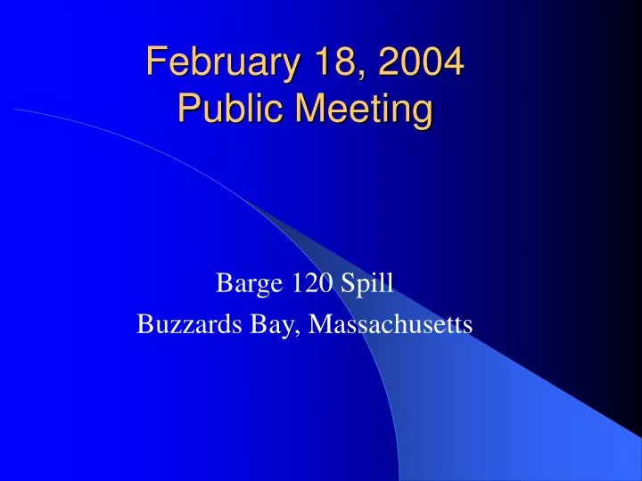 february 18 2004 public meeting