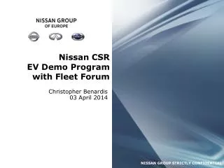 Nissan CSR EV Demo Program with Fleet Forum