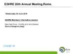 ESHRE Members’ information session New task force - Fertility and viral disease - slide 1