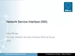 Network Service Interface (NSI)