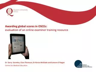 Awarding global scores in OSCEs: evaluation of an online examiner training resource