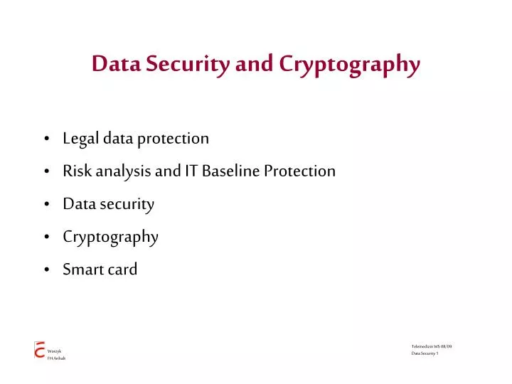data security and cryptography