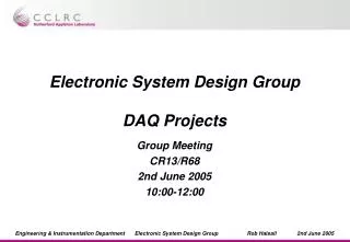 Electronic System Design Group DAQ Projects