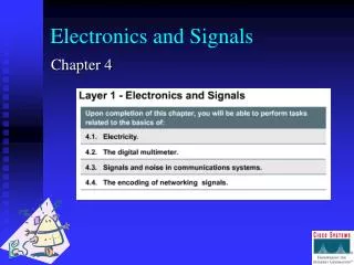 Electronics and Signals