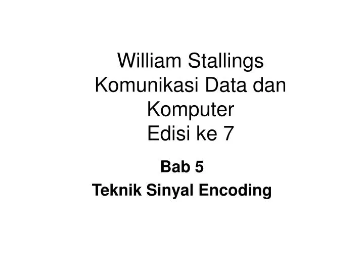 william stallings komunikasi data dan komputer edisi ke 7