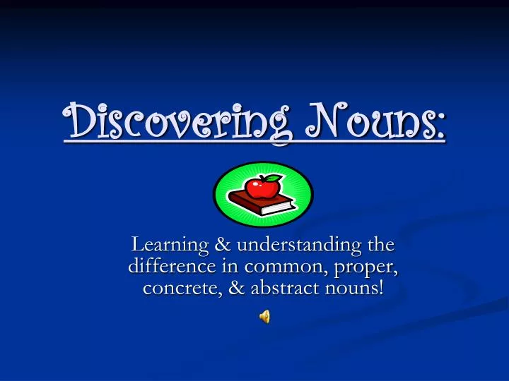 discovering nouns
