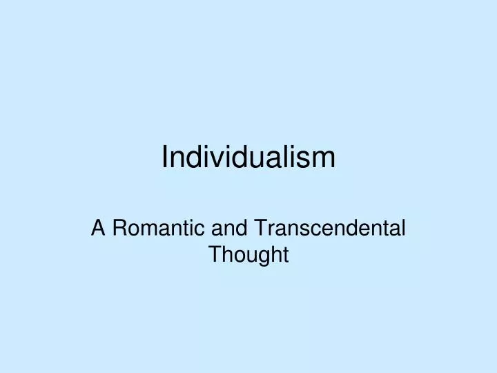 individualism