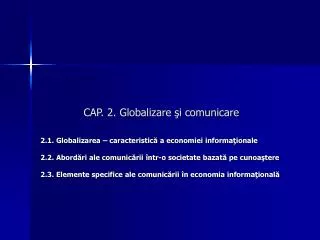cap 2 globalizare i comunicare