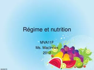 r gime et nutrition