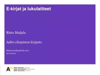 e kirjat ja lukulaitteet