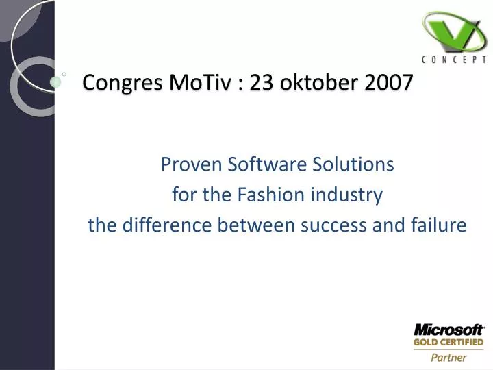 congres motiv 23 oktober 2007