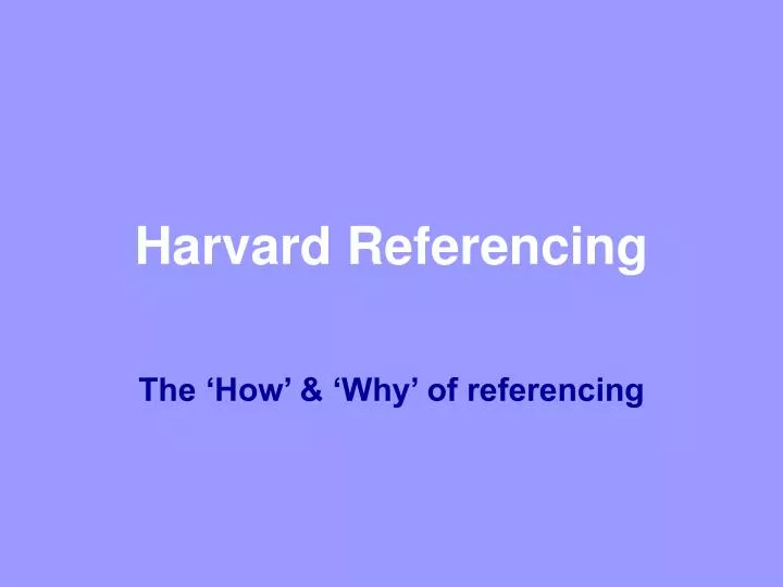 harvard referencing