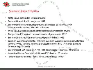 suunnistuksen historiaa