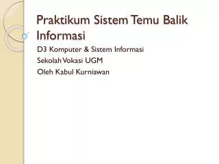 praktikum sistem temu balik informasi