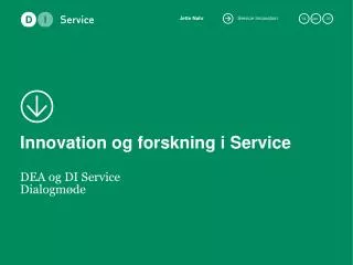 innovation og forskning i service