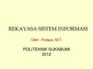 rekayasa sistem informasi