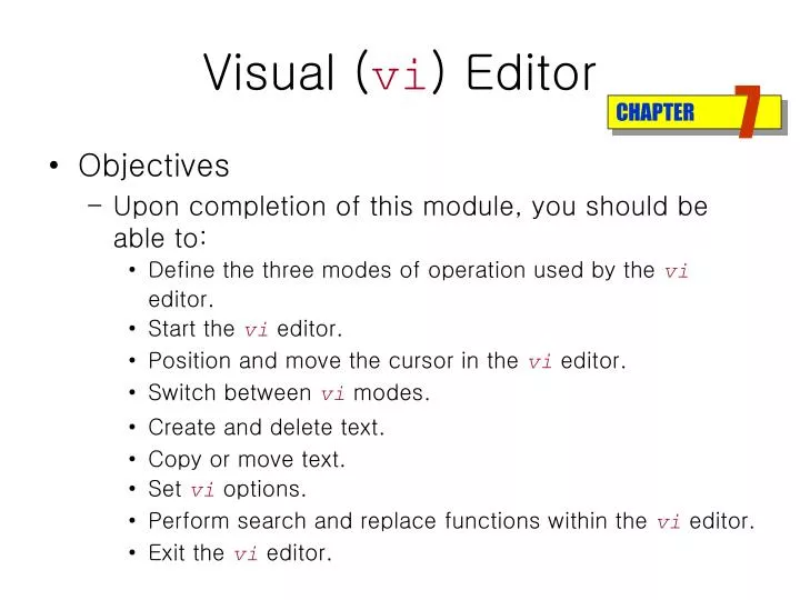 visual vi editor