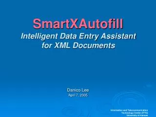 SmartXAutofill Intelligent Data Entry Assistant for XML Documents