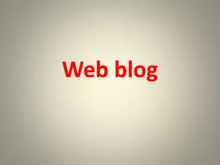 web blog