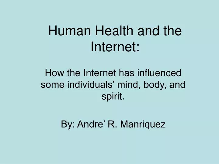 human health and the internet
