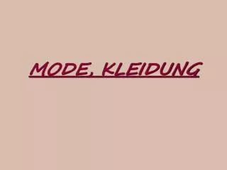 mode kleidung