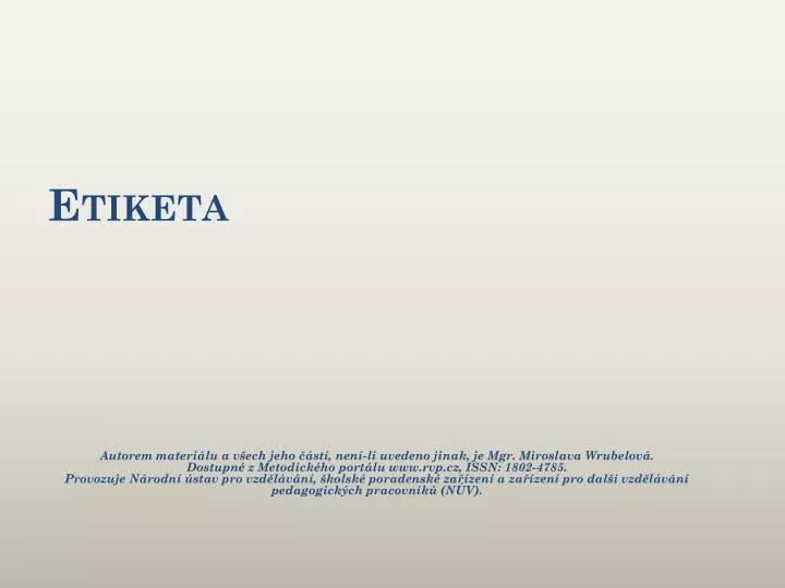 etiketa