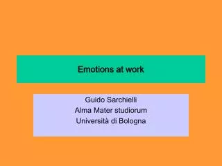 emotions at work