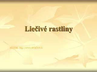 lie iv rastliny