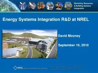 Energy Systems Integration R&amp;D at NREL