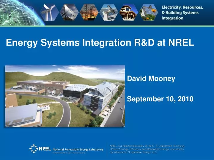 energy systems integration r d at nrel
