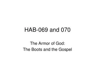 HAB-069 and 070