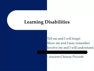 Learning Disabilities