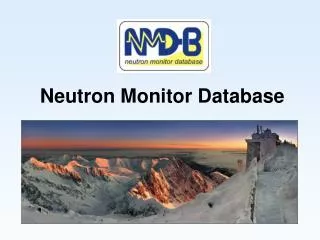 Neutron Monitor Database