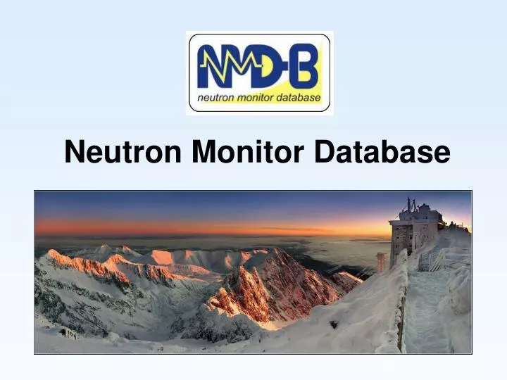 neutron monitor database