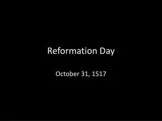 Reformation Day