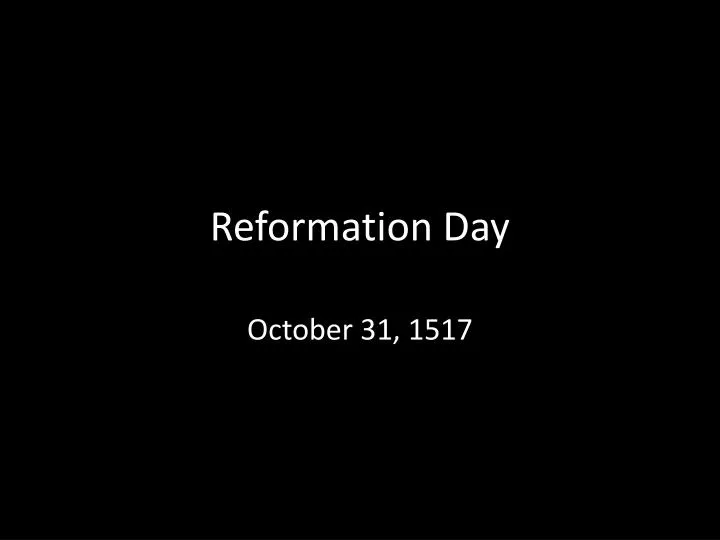 reformation day