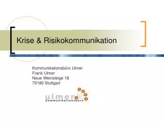 krise risikokommunikation