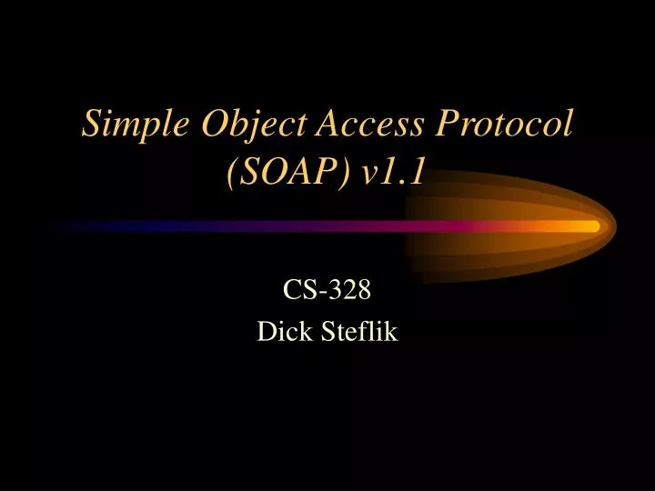 simple object access protocol soap v1 1