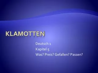 deutsch 1 kapitel 5 was preis gefallen passen