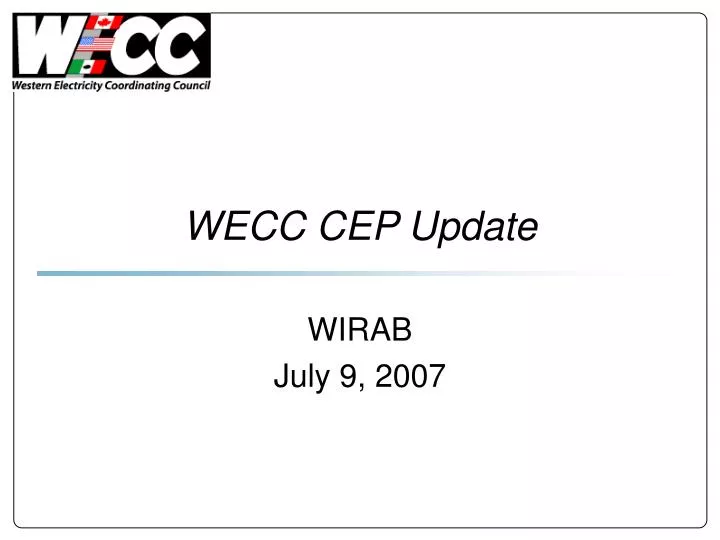 wecc cep update