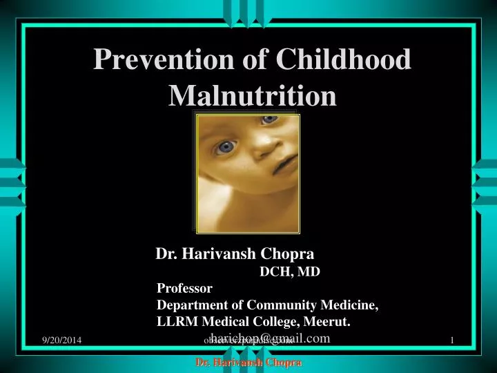 prevention of childhood malnutrition