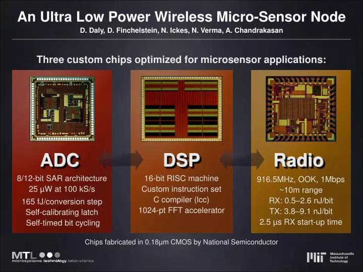 an ultra low power wireless micro sensor node