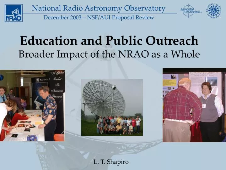education and public outreach broader impact of the nrao as a whole