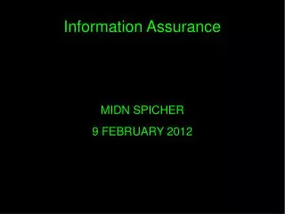 Information Assurance